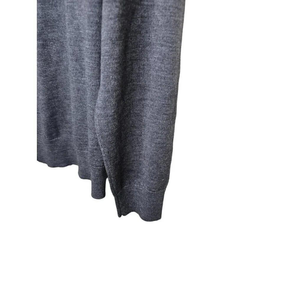 Banana Republic Italian Merino Yarn Baruffa Pullover Sweater Size M Gray